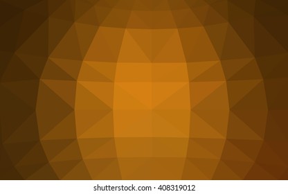 Dark orange polygonal illustration, which consist of triangles. Triangular design for your business. Geometric background in Origami style with gradient.