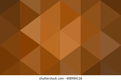 Dark orange polygonal illustration, which consist of triangles. Geometric background in Origami style with gradient. Triangular design for your business.