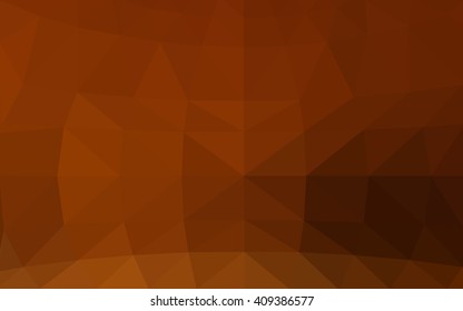 Dark orange polygonal illustration, which consist of triangles. Triangular design for your business. Geometric background in Origami style with gradient.