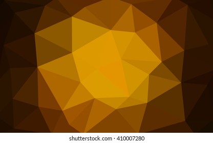 Dark orange polygonal illustration, which consist of triangles. Triangular design for your business. Geometric background in Origami style with gradient.