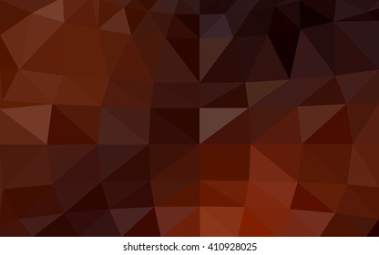 Dark orange polygonal illustration, which consist of triangles. Triangular design for your business. Geometric background in Origami style with gradient.
