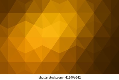 Dark orange polygonal illustration, which consist of triangles. Geometric background in Origami style with gradient. Triangular design for your business.