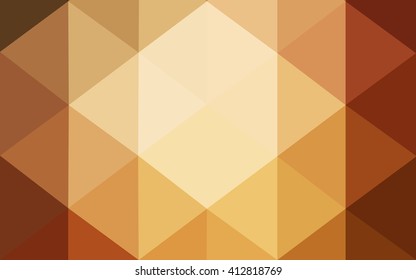 Dark orange polygonal illustration, which consist of triangles. Geometric background in Origami style with gradient. Triangular design for your business.