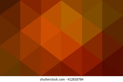 Dark orange polygonal illustration, which consist of triangles. Geometric background in Origami style with gradient. Triangular design for your business.