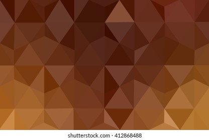 Dark orange polygonal illustration, which consist of triangles. Geometric background in Origami style with gradient. Triangular design for your business.