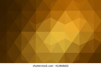 Dark orange polygonal illustration, which consist of triangles. Geometric background in Origami style with gradient. Triangular design for your business.