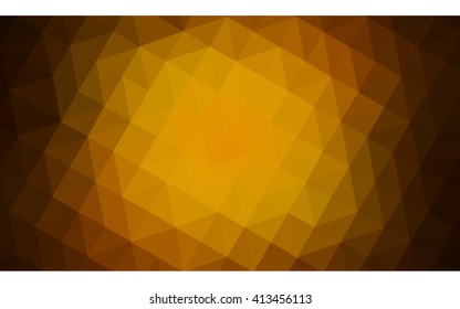 Dark orange polygonal illustration, which consist of triangles. Geometric background in Origami style with gradient. Triangular design for your business.