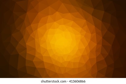 Dark orange polygonal illustration, which consist of triangles. Geometric background in Origami style with gradient. Triangular design for your business.