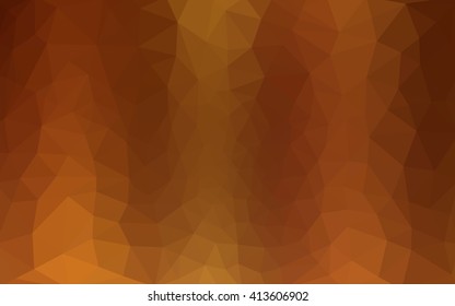 Dark orange polygonal illustration, which consist of triangles. Geometric background in Origami style with gradient. Triangular design for your business.