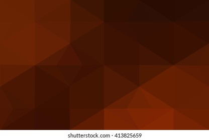 Dark orange polygonal illustration, which consist of triangles. Geometric background in Origami style with gradient. Triangular design for your business.
