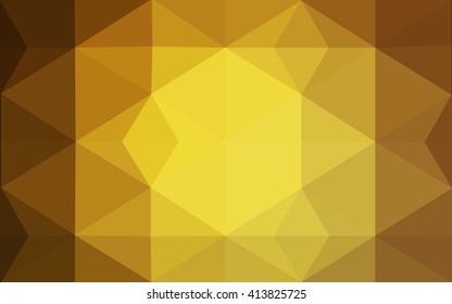 Dark orange polygonal illustration, which consist of triangles. Geometric background in Origami style with gradient. Triangular design for your business.