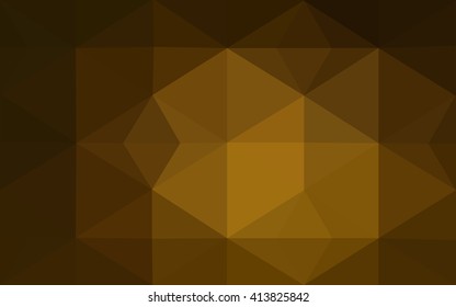 Dark orange polygonal illustration, which consist of triangles. Geometric background in Origami style with gradient. Triangular design for your business.