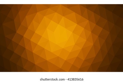 Dark orange polygonal illustration, which consist of triangles. Geometric background in Origami style with gradient. Triangular design for your business.