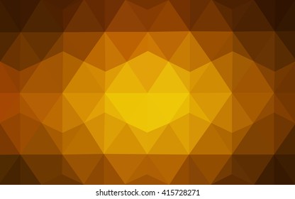 Dark orange polygonal illustration, which consist of triangles. Geometric background in Origami style with gradient. Triangular design for your business.