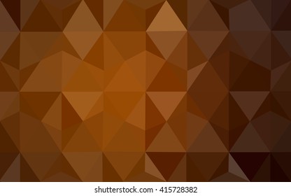Dark orange polygonal illustration, which consist of triangles. Geometric background in Origami style with gradient. Triangular design for your business.