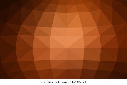 Dark orange polygonal illustration, which consist of triangles. Triangular design for your business. Geometric background in Origami style with gradient.