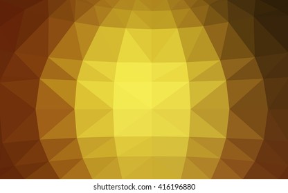 Dark orange polygonal illustration, which consist of triangles. Triangular design for your business. Geometric background in Origami style with gradient.