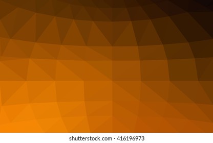 Dark orange polygonal illustration, which consist of triangles. Triangular design for your business. Geometric background in Origami style with gradient.