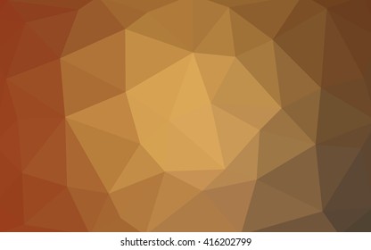 Dark orange polygonal illustration, which consist of triangles. Triangular design for your business. Geometric background in Origami style with gradient.