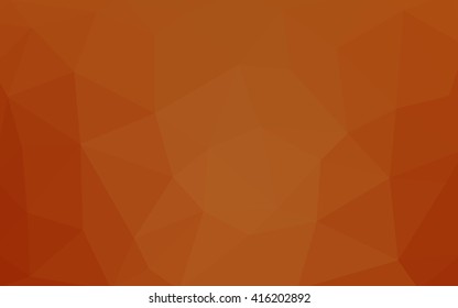 Dark orange polygonal illustration, which consist of triangles. Triangular design for your business. Geometric background in Origami style with gradient.