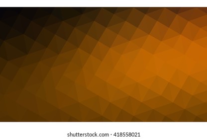 Dark orange polygonal illustration, which consist of triangles. Geometric background in Origami style with gradient. Triangular design for your business.