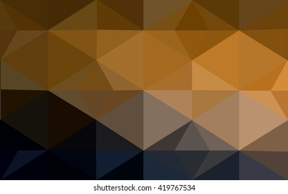 Dark orange polygonal illustration, which consist of triangles. Geometric background in Origami style with gradient. Triangular design for your business.