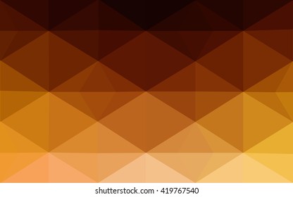 Dark orange polygonal illustration, which consist of triangles. Geometric background in Origami style with gradient. Triangular design for your business.