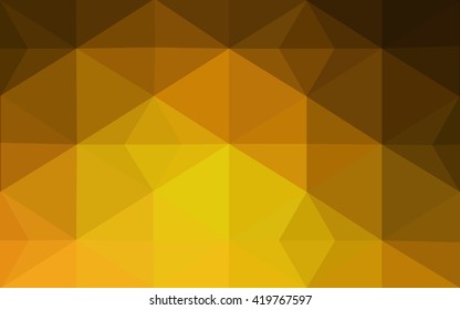 Dark orange polygonal illustration, which consist of triangles. Geometric background in Origami style with gradient. Triangular design for your business.