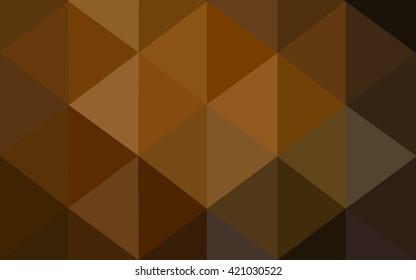 Dark orange polygonal illustration, which consist of triangles. Geometric background in Origami style with gradient. Triangular design for your business.