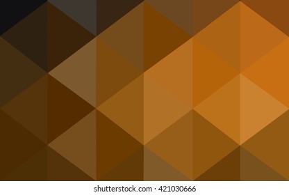 Dark orange polygonal illustration, which consist of triangles. Geometric background in Origami style with gradient. Triangular design for your business.