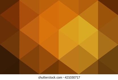 Dark orange polygonal illustration, which consist of triangles. Geometric background in Origami style with gradient. Triangular design for your business.