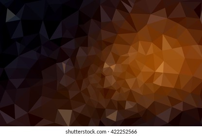 Dark orange polygonal illustration, which consist of triangles. Geometric background in Origami style with gradient. Triangular design for your business.