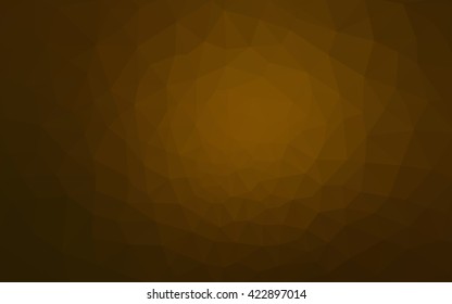 Dark orange polygonal illustration, which consist of triangles. Geometric background in Origami style with gradient. Triangular design for your business.