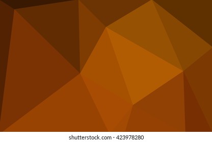Dark orange polygonal illustration, which consist of triangles. Geometric background in Origami style with gradient. Triangular design for your business.
