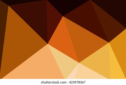 Dark orange polygonal illustration, which consist of triangles. Geometric background in Origami style with gradient. Triangular design for your business.