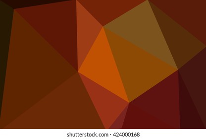Dark orange polygonal illustration, which consist of triangles. Geometric background in Origami style with gradient. Triangular design for your business.