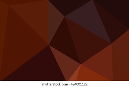 Dark orange polygonal illustration, which consist of triangles. Geometric background in Origami style with gradient. Triangular design for your business.