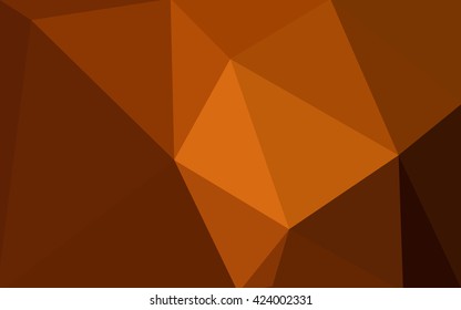 Dark orange polygonal illustration, which consist of triangles. Geometric background in Origami style with gradient. Triangular design for your business.