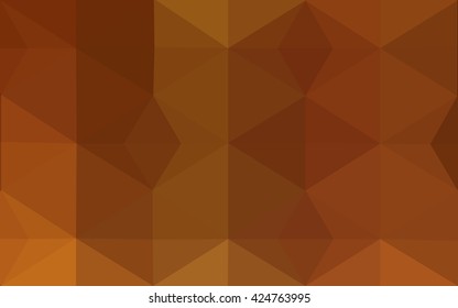 Dark orange polygonal illustration, which consist of triangles. Geometric background in Origami style with gradient. Triangular design for your business.