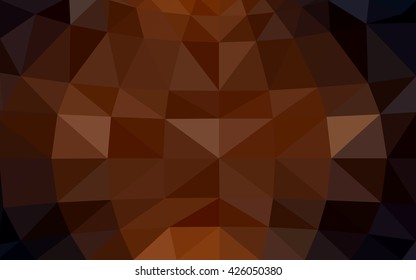 Dark orange polygonal illustration, which consist of triangles. Triangular design for your business. Geometric background in Origami style with gradient.