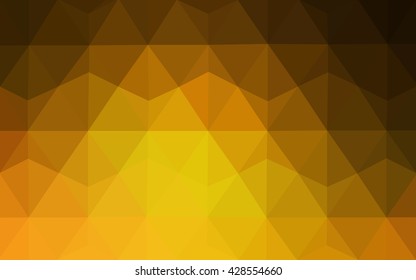 Dark orange polygonal illustration, which consist of triangles. Geometric background in Origami style with gradient. Triangular design for your business.