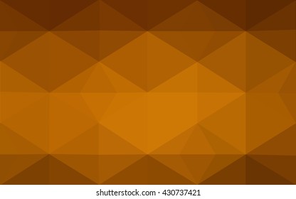 Dark orange polygonal illustration, which consist of triangles. Geometric background in Origami style with gradient. Triangular design for your business.