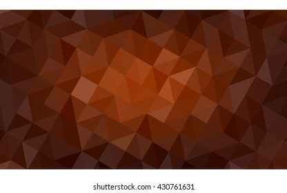 Dark orange polygonal illustration, which consist of triangles. Geometric background in Origami style with gradient. Triangular design for your business.