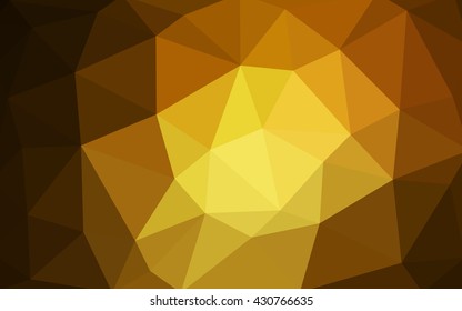 Dark orange polygonal illustration, which consist of triangles. Triangular design for your business. Geometric background in Origami style with gradient.