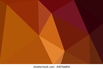 Dark orange polygonal illustration, which consist of triangles. Geometric background in Origami style with gradient. Triangular design for your business.