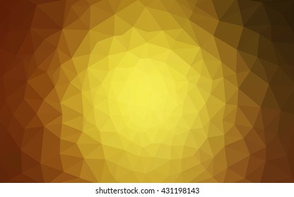 Dark orange polygonal illustration, which consist of triangles. Geometric background in Origami style with gradient. Triangular design for your business.