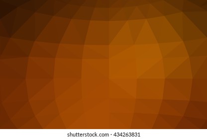 Dark orange polygonal illustration, which consist of triangles. Triangular design for your business. Geometric background in Origami style with gradient.