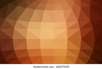 Dark orange polygonal illustration, which consist of triangles. Triangular design for your business. Geometric background in Origami style with gradient.