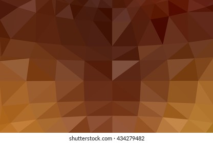 Dark orange polygonal illustration, which consist of triangles. Triangular design for your business. Geometric background in Origami style with gradient.