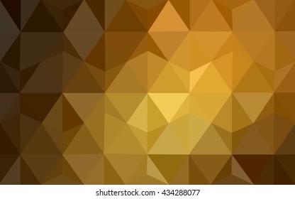 Dark orange polygonal illustration, which consist of triangles. Geometric background in Origami style with gradient. Triangular design for your business.